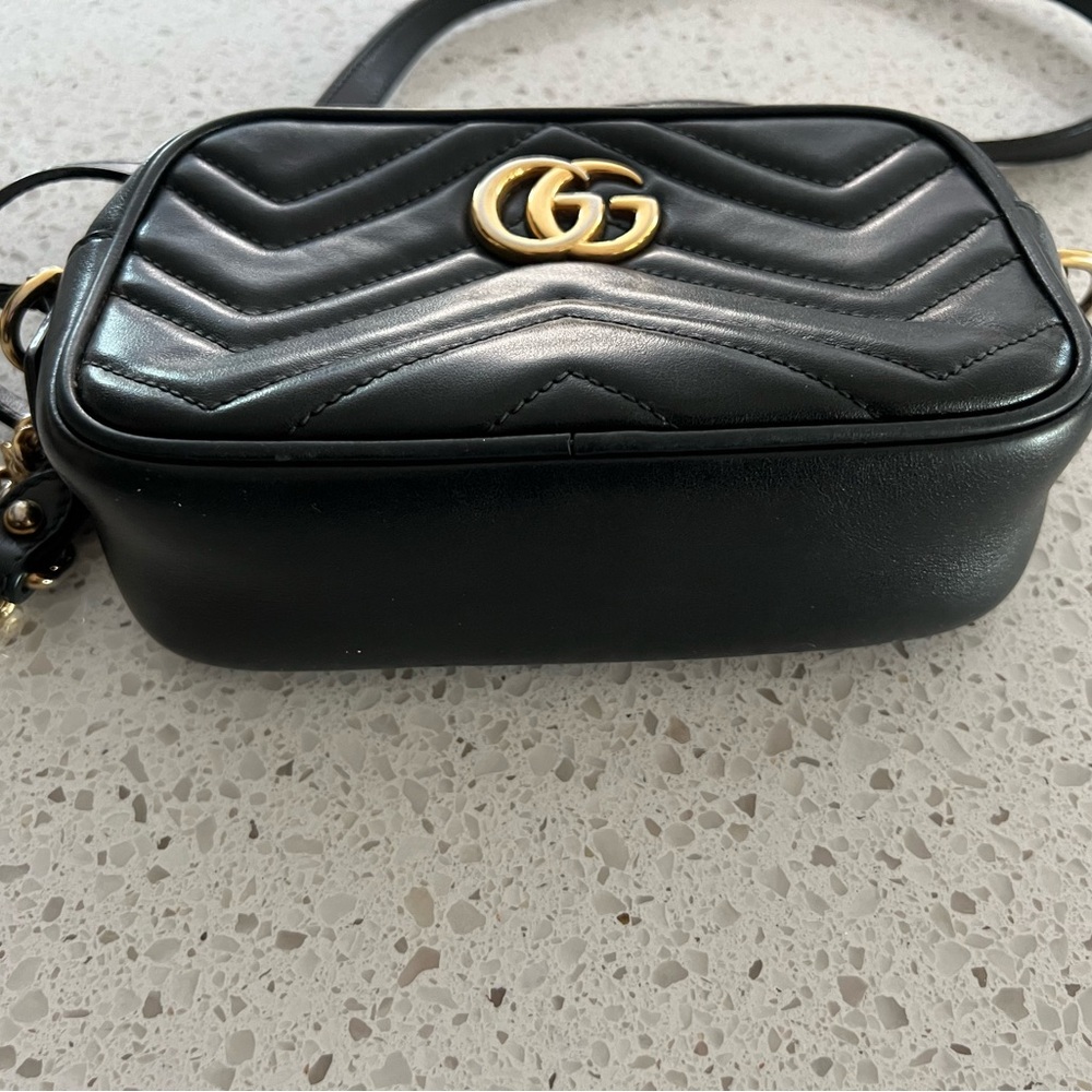 Gucci Black Crossbody Bag with Gold Accents size mini - Picture 6 of 11